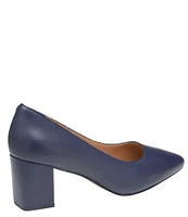 Johnston & Murphy Vicki Leather Block Heel Pumps