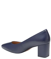 Johnston & Murphy Vicki Leather Block Heel Pumps