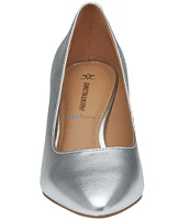 Johnston & Murphy Vicki Metallic Leather Block Heel Pumps