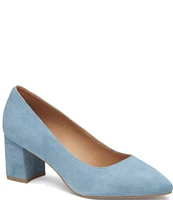 Johnston & Murphy Vicki Suede Block Heel Pumps