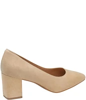 Johnston & Murphy Vicki Suede Block Heel Pumps