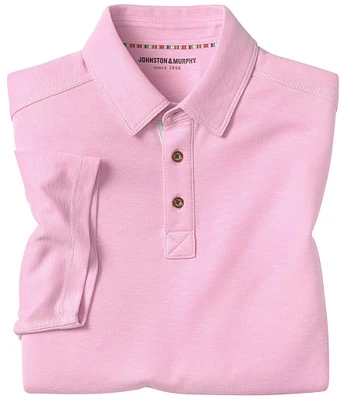 Johnston & Murphy Vintage Slub Short Sleeve Polo Shirt