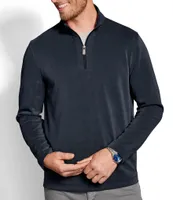 Johnston & Murphy Vintage Washed Quarter-Zip Pullover