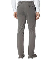 Johnston & Murphy Washed Straight Leg Flat Front Stretch Chino Pants