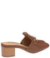 Johnston & Murphy Women's Edith Leather Bit Buckle Slide Sandals