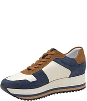 Johnston & Murphy Women's Gracie Leather Platform Sneakers