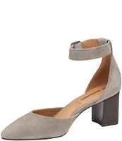 Johnston & Murphy Women's Vicki Suede Ankle Strap Pumps