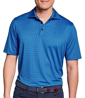 Johnston & Murphy XC4 Cool Degree Performance Stretch Gingham Short Sleeve Polo Shirt