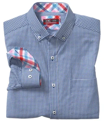 Johnston & Murphy XC4 Gingham Long Sleeve Woven Shirt