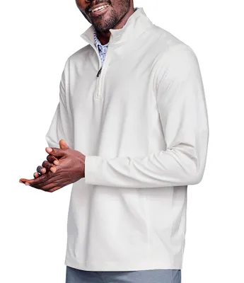 Johnston & Murphy XC4 Heathered Performance Quarter-Zip Pullover