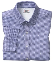 Johnston & Murphy XC4 Performance Stretch Droplet Print Short Sleeve Woven Shirt