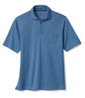 Johnston & Murphy XC4 Performance Stretch Jacquard Short Sleeve Polo Shirt