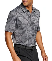 Johnston & Murphy XC4 Performance Stretch Large Geo Print Short Sleeve Polo Shirt