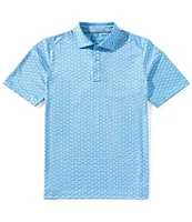 Johnston & Murphy XC4 Tonal Print Short Sleeve Polo Shirt