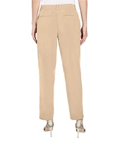 Jones New York Duke Stretch Solid Woven Slim Straight Leg Ankle Pants