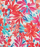 Jones New York Floral Printed V-Neck Flare Sleeve Tunic