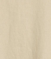 Jones New York Linen Blend Crew Neck Short Sleeve Side Button A-Line Dress