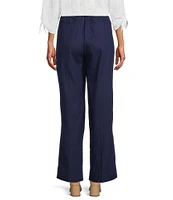 Jones New York Linen Blend Drawstring Straight Pants