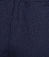 Jones New York Linen Blend Drawstring Straight Pants