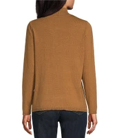 Jones New York Long Sleeve Mock Neck Sweater