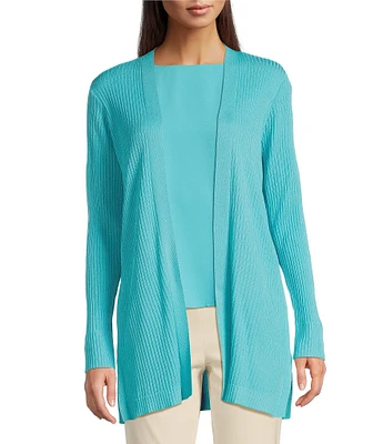 Jones New York Malibu Yarn Long Sleeve Open Front Ribbed Cardigan