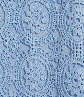 Jones New York Medallion Lace Short Sleeve Tee