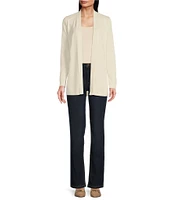 Jones New York Open Front Side Slit Icon Cardigan