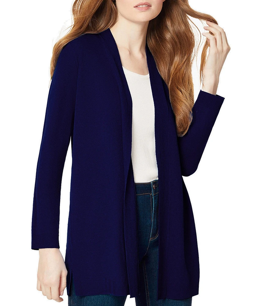 Jones New York Open Front Side Slit Icon Cardigan