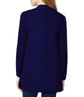 Jones New York Open Front Side Slit Icon Cardigan