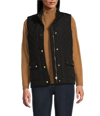 Jones New York Quilted Patch Pocket Vest