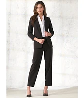 Jones New York Roll Cuff Notch Lapel 3/4 Sleeve Blazer