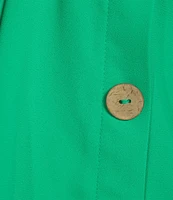 Jones New York Round Neck Short Sleeve Button Detail Blouse