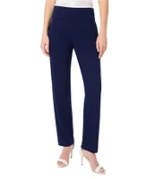 Jones New York Serenity Knit Pull-On Wide Waistband Straight Leg Pant