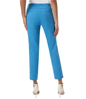 Jones New York Stretch Ankle Straight Wide Waistband Pull-On Pants