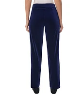 Jones New York Stretch Velour Straight Leg Slash Pocket Pant