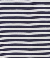 Jones New York Stripe Dolman Sleeve Crew Neck Side Tie Shirt