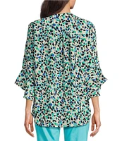 Jones New York V-Neck Flare Sleeve Tunic
