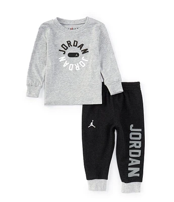 Jordan Baby Boys 12-24 Months Long-Sleeve Jersey T-Shirt & Fleece Jogger Pant Set