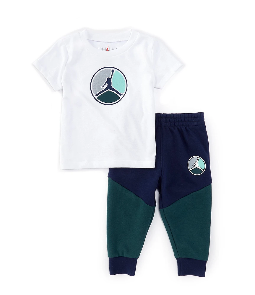 Jordan Baby Boys 12-24 Months Short Sleeve Jumpman Flight T-Shirt & Jogger Pant Set