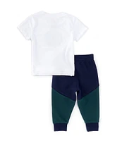 Jordan Baby Boys 12-24 Months Short Sleeve Jumpman Flight T-Shirt & Jogger Pant Set