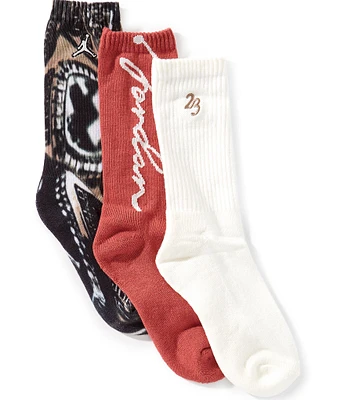 Jordan Big Boys Ring Printed Crew Sock 3-Pack
