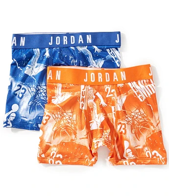 Jordan Big Boys 8-20 Collage Print 2-Pack Boxer Briefs