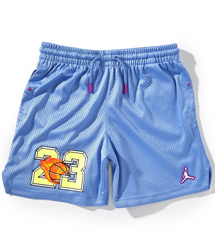 Jordan Big Boys 8-20 Customized Air Flame Shorts