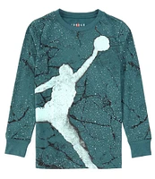 Jordan Big Boys 8-20 Long Sleeve Jumpman Cement T-Shirt