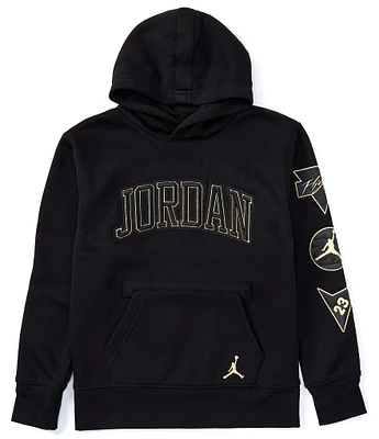 Jordan Big Boys 8-20 Long Sleeve See Me Shine Jordan Logo Fleece Hoodie