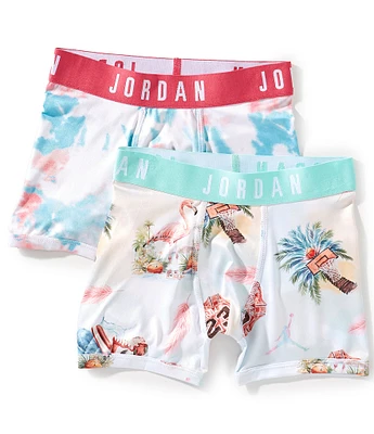 Jordan Big Boys 8-20 Pool Side Print 2-Pack Boxer Briefs
