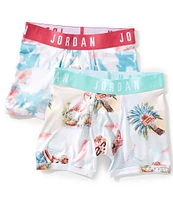 Jordan Big Boys 8-20 Pool Side Print 2-Pack Boxer Briefs