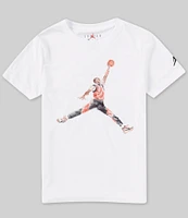 Jordan Big Boys 8-20 Short Sleeve JDB Watercolor Jumpman T-Shirt