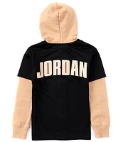 Jordan Big Boys 8-20 Two-Fer Color Block Hoodie