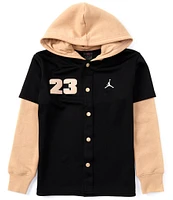 Jordan Big Boys 8-20 Two-Fer Color Block Hoodie